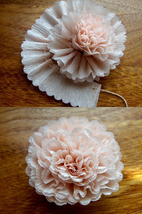 easy crepe paper flowers instructions