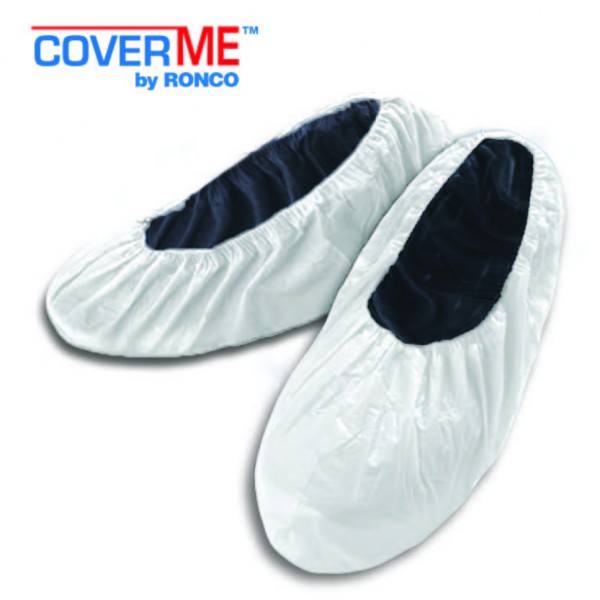 free sample titan polypropylene shoe cover with non-slip coating white