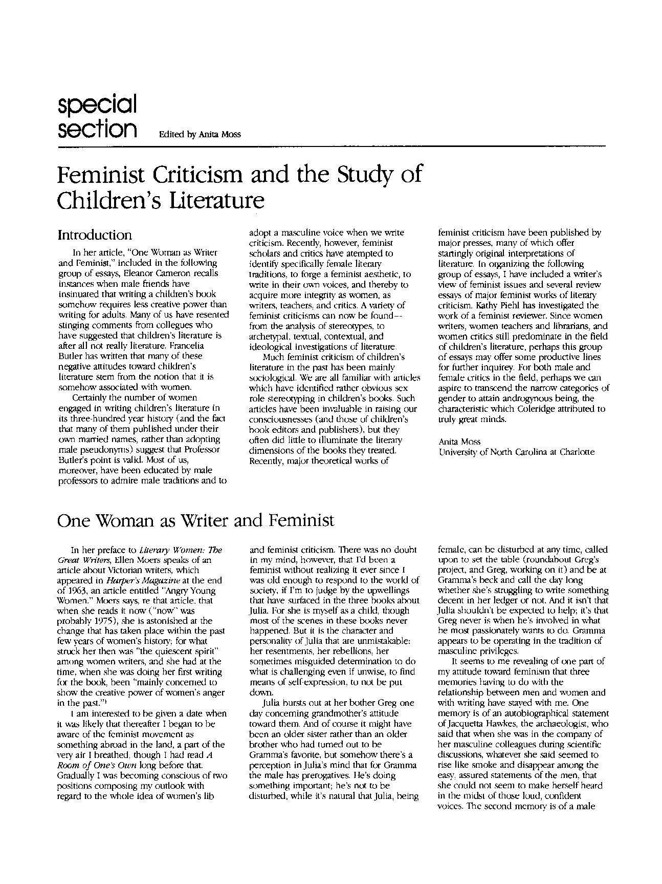 feminism in literature pdf
