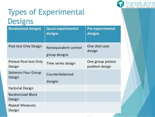 experimental design statistics pdf