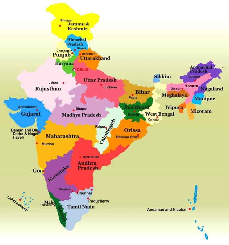 india all state capital city name list pdf