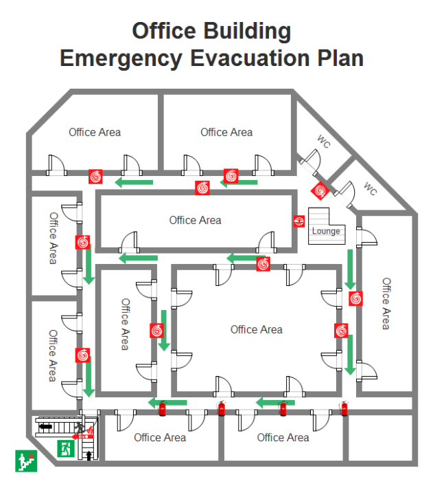fire exit plan sample