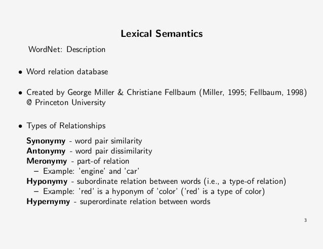 lexical semantics sense relations pdf