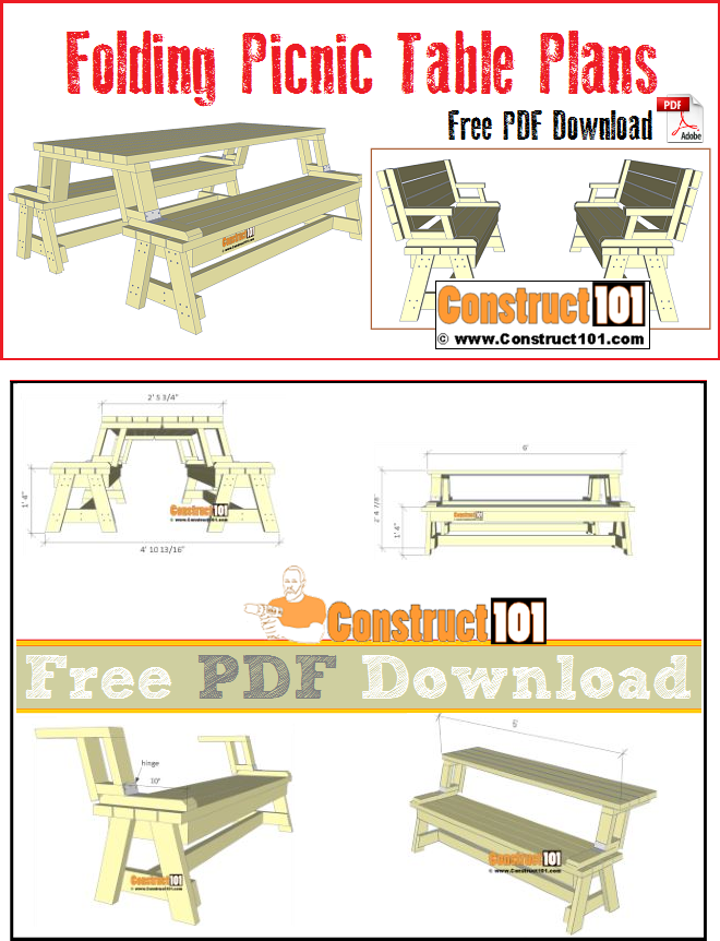 folding picnic table plans pdf