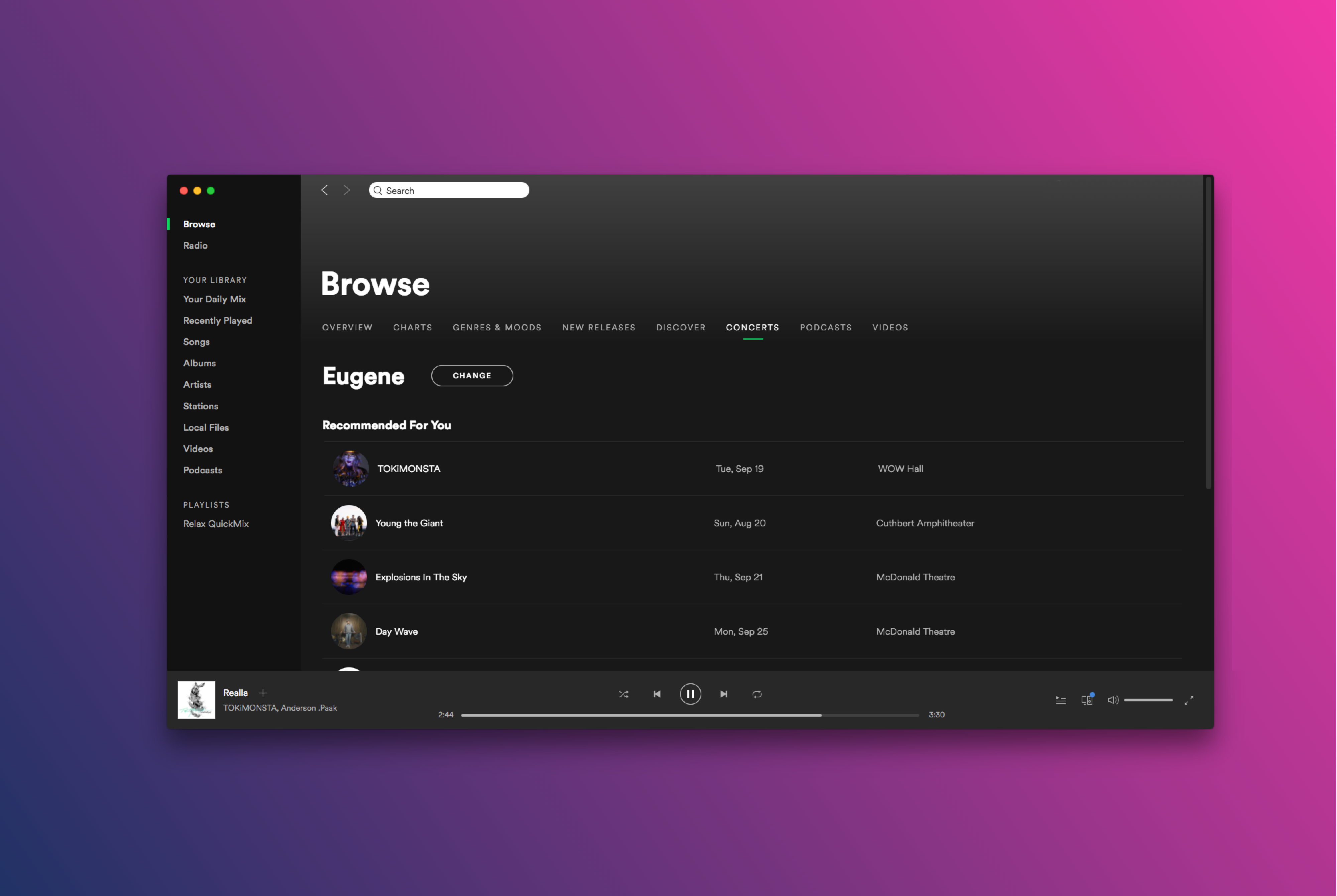 how to sample from spotify