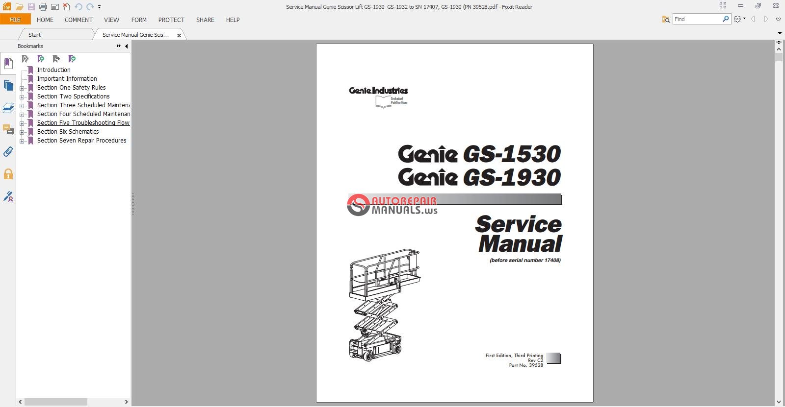 genie gs1932 service manual