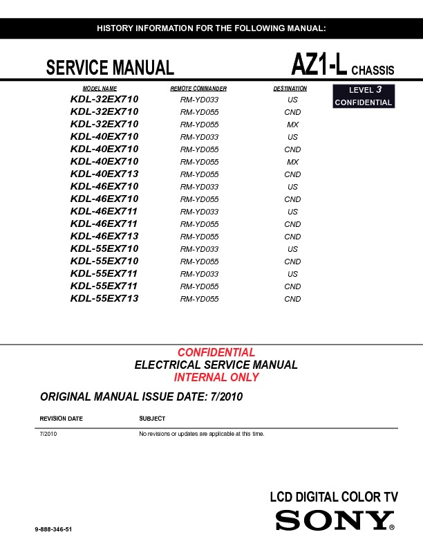 kdl-46ex710 service manual