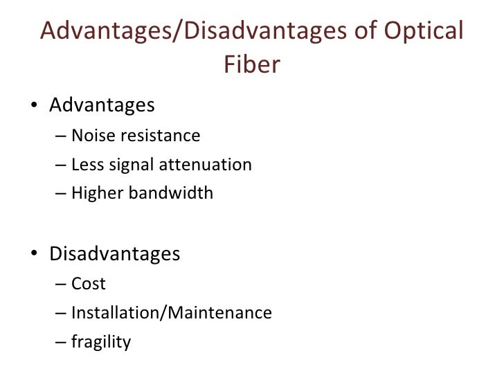 fiber optic advantages and disadvantages pdf