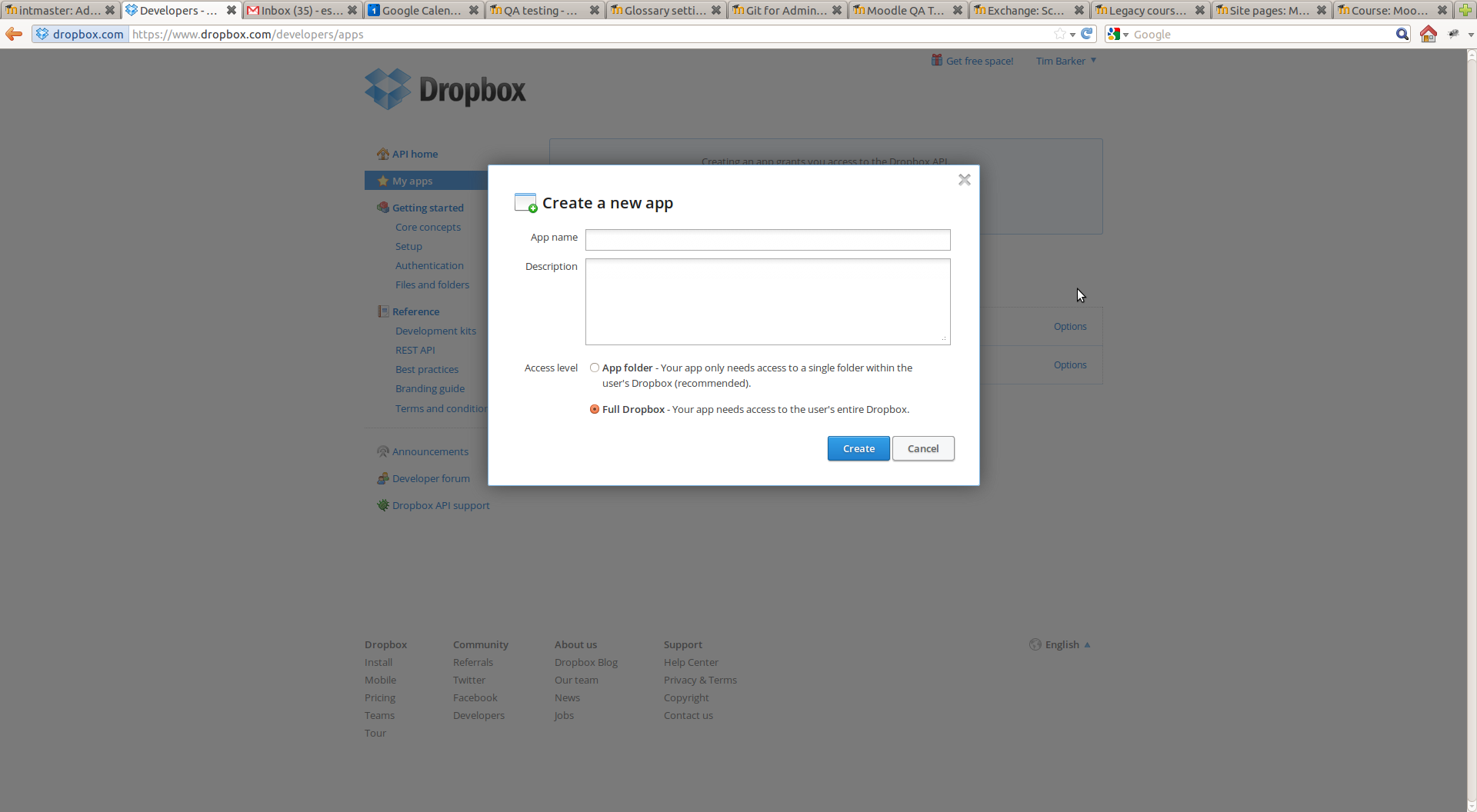 instructions to manage dropbox
